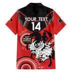 Custom NRL Dragons NAIDOC Week Family Matching Off Shoulder Maxi Dress and Hawaiian Shirt Keep The Fire Burning Indigenous Art