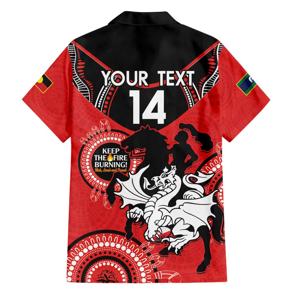 Custom NRL Dragons NAIDOC Week Family Matching Off Shoulder Maxi Dress and Hawaiian Shirt Keep The Fire Burning Indigenous Art