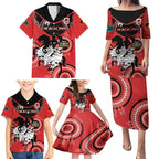 Custom NRL Dragons NAIDOC Week Family Matching Puletasi and Hawaiian Shirt Keep The Fire Burning Indigenous Art