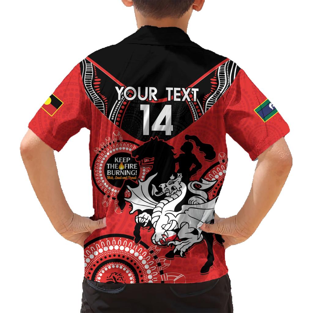 Custom NRL Dragons NAIDOC Week Family Matching Short Sleeve Bodycon Dress and Hawaiian Shirt Keep The Fire Burning Indigenous Art