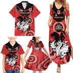 Custom NRL Dragons NAIDOC Week Family Matching Summer Maxi Dress and Hawaiian Shirt Keep The Fire Burning Indigenous Art