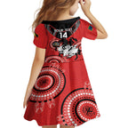 Custom NRL Dragons NAIDOC Week Family Matching Summer Maxi Dress and Hawaiian Shirt Keep The Fire Burning Indigenous Art