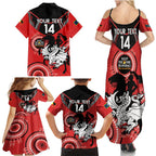 Custom NRL Dragons NAIDOC Week Family Matching Summer Maxi Dress and Hawaiian Shirt Keep The Fire Burning Indigenous Art