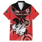 Custom NRL Dragons NAIDOC Week Family Matching Summer Maxi Dress and Hawaiian Shirt Keep The Fire Burning Indigenous Art