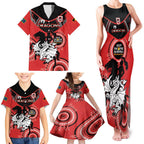 Custom NRL Dragons NAIDOC Week Family Matching Tank Maxi Dress and Hawaiian Shirt Keep The Fire Burning Indigenous Art