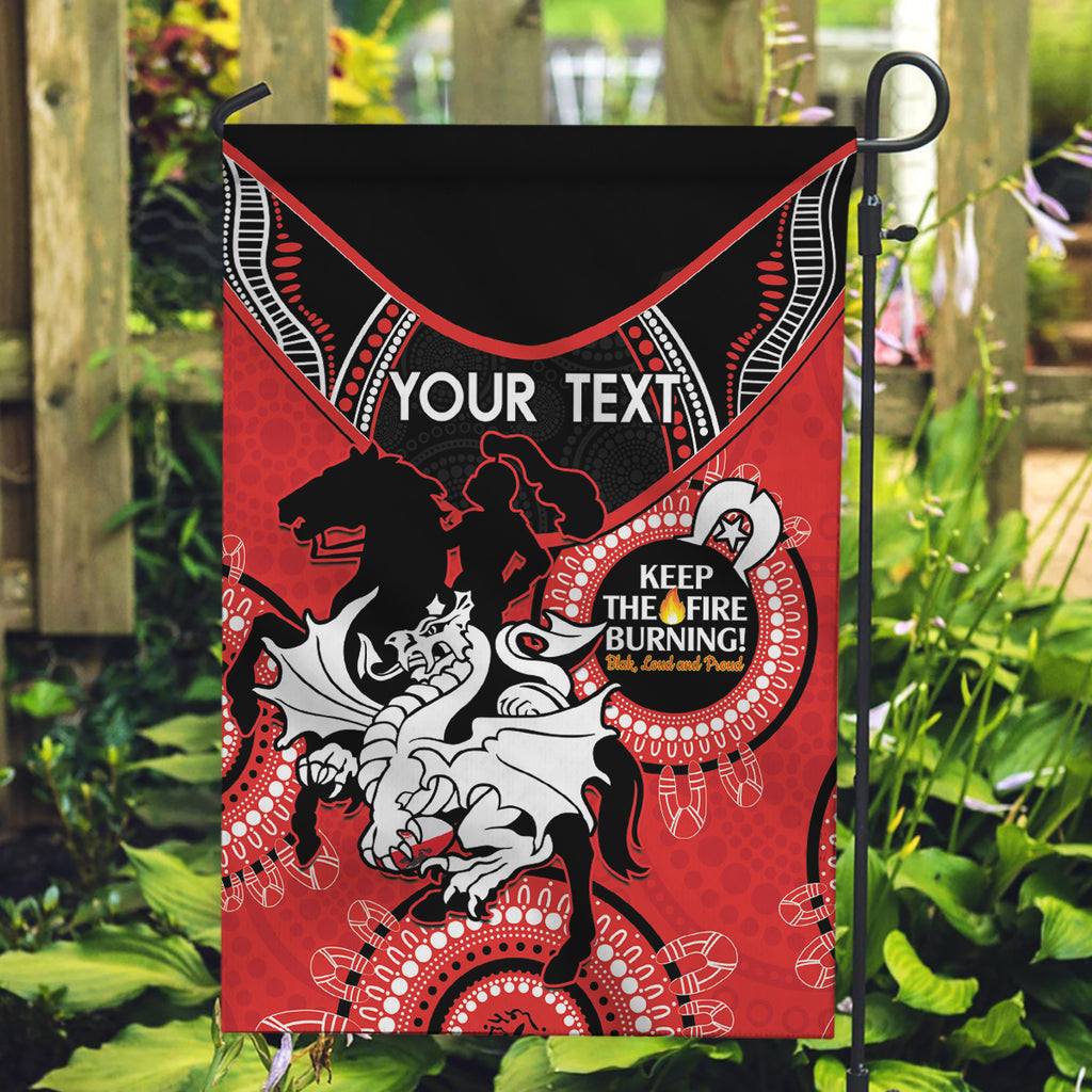 Custom NRL Dragons NAIDOC Week Garden Flag Keep The Fire Burning Indigenous Art