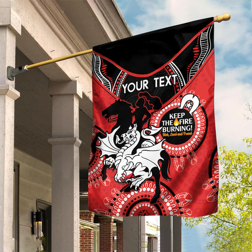 Custom NRL Dragons NAIDOC Week Garden Flag Keep The Fire Burning Indigenous Art