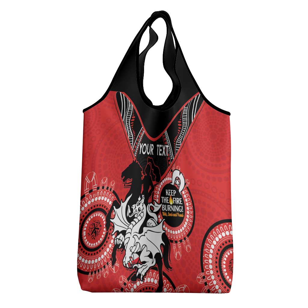Custom NRL Dragons NAIDOC Week Grocery Bag Keep The Fire Burning Indigenous Art