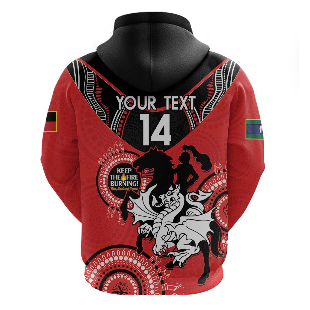 Custom NRL Dragons NAIDOC Week Hoodie Keep The Fire Burning Indigenous Art