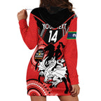 Custom NRL Dragons NAIDOC Week Hoodie Dress Keep The Fire Burning Indigenous Art