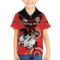 Custom NRL Dragons NAIDOC Week Kid Hawaiian Shirt Keep The Fire Burning Indigenous Art