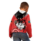 Custom NRL Dragons NAIDOC Week Kid Hoodie Keep The Fire Burning Indigenous Art