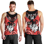 Custom NRL Dragons NAIDOC Week Men Tank Top Keep The Fire Burning Indigenous Art