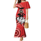 Custom NRL Dragons NAIDOC Week Mermaid Dress Keep The Fire Burning Indigenous Art