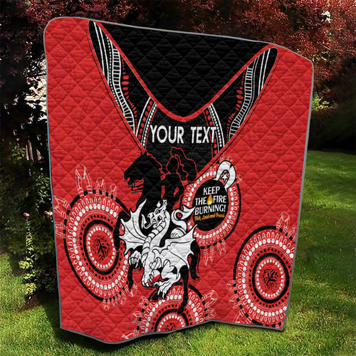 Custom NRL Dragons NAIDOC Week Quilt Keep The Fire Burning Indigenous Art