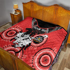 Custom NRL Dragons NAIDOC Week Quilt Keep The Fire Burning Indigenous Art