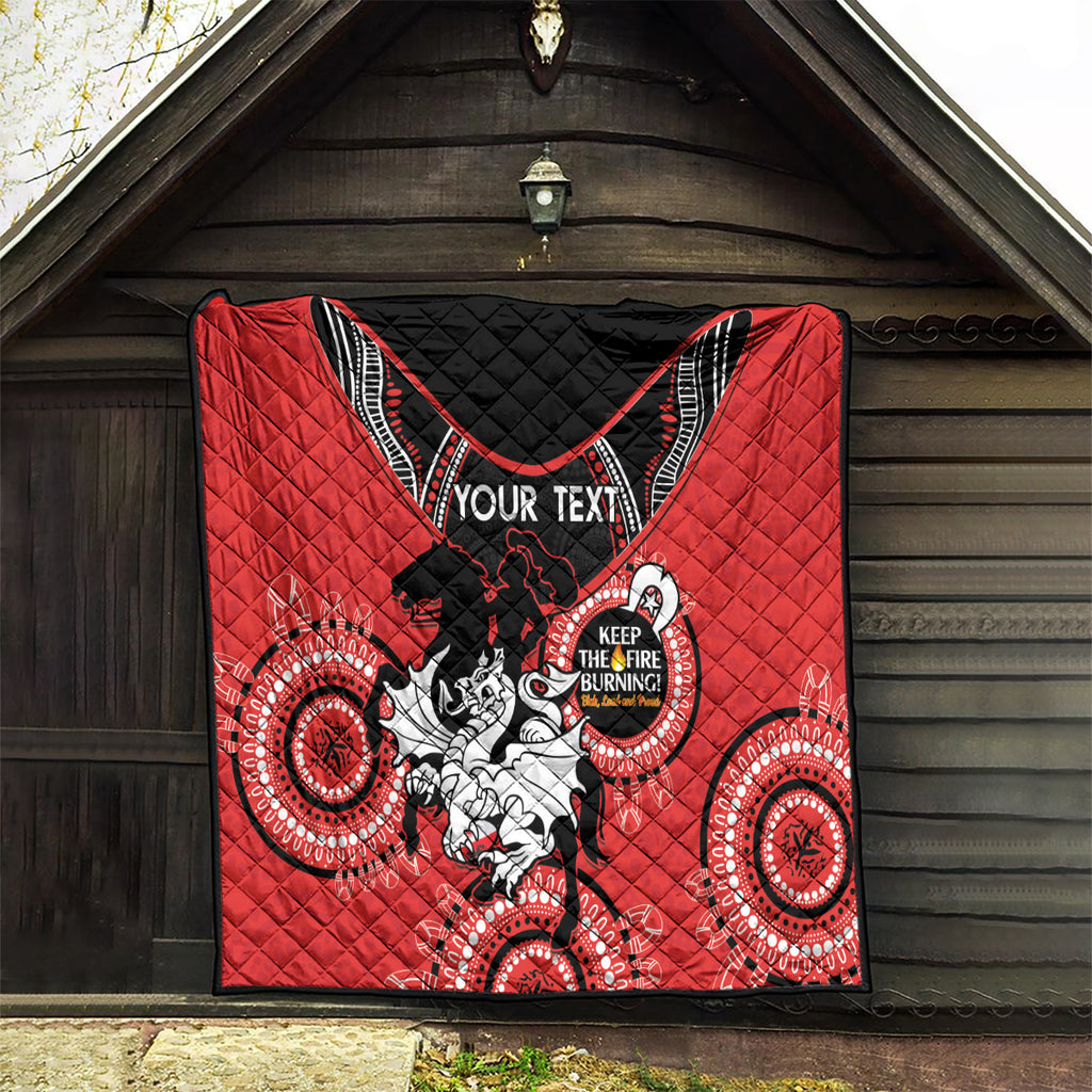 Custom NRL Dragons NAIDOC Week Quilt Keep The Fire Burning Indigenous Art
