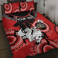 Custom NRL Dragons NAIDOC Week Quilt Bed Set Keep The Fire Burning Indigenous Art