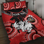 Custom NRL Dragons NAIDOC Week Quilt Bed Set Keep The Fire Burning Indigenous Art