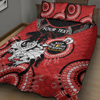 Custom NRL Dragons NAIDOC Week Quilt Bed Set Keep The Fire Burning Indigenous Art