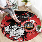 Custom NRL Dragons NAIDOC Week Round Carpet Keep The Fire Burning Indigenous Art