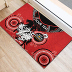 Custom NRL Dragons NAIDOC Week Rubber Doormat Keep The Fire Burning Indigenous Art