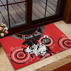 Custom NRL Dragons NAIDOC Week Rubber Doormat Keep The Fire Burning Indigenous Art