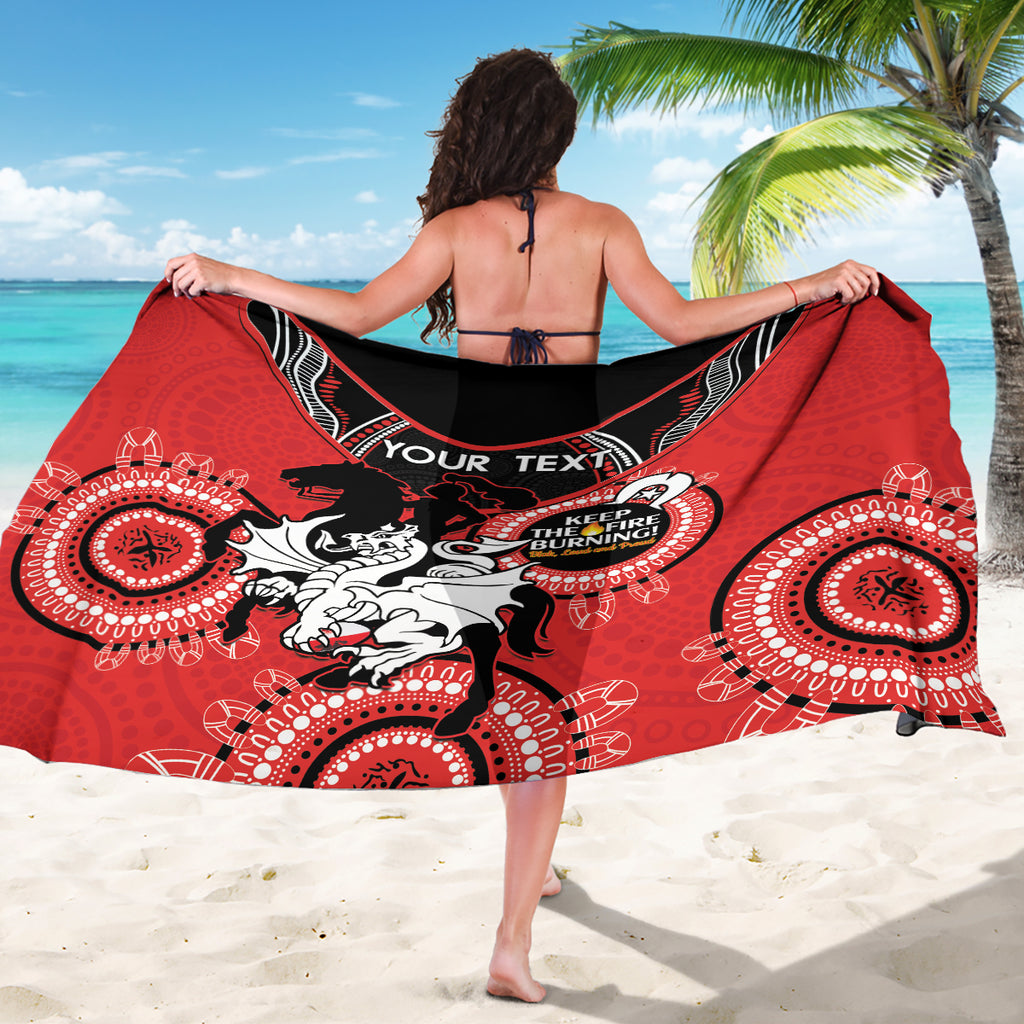 Custom NRL Dragons NAIDOC Week Sarong Keep The Fire Burning Indigenous Art