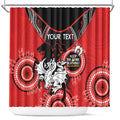 Custom NRL Dragons NAIDOC Week Shower Curtain Keep The Fire Burning Indigenous Art
