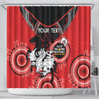 Custom NRL Dragons NAIDOC Week Shower Curtain Keep The Fire Burning Indigenous Art