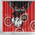 Custom NRL Dragons NAIDOC Week Shower Curtain Keep The Fire Burning Indigenous Art