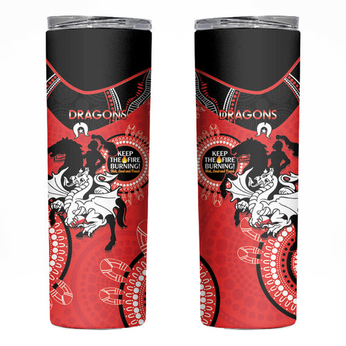 NRL Dragons NAIDOC Week Skinny Tumbler Keep The Fire Burning Indigenous Art