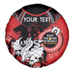 Custom NRL Dragons NAIDOC Week Spare Tire Cover Keep The Fire Burning Indigenous Art