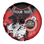 Custom NRL Dragons NAIDOC Week Spare Tire Cover Keep The Fire Burning Indigenous Art