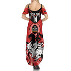 Custom NRL Dragons NAIDOC Week Summer Maxi Dress Keep The Fire Burning Indigenous Art