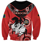 Custom NRL Dragons NAIDOC Week Sweatshirt Keep The Fire Burning Indigenous Art