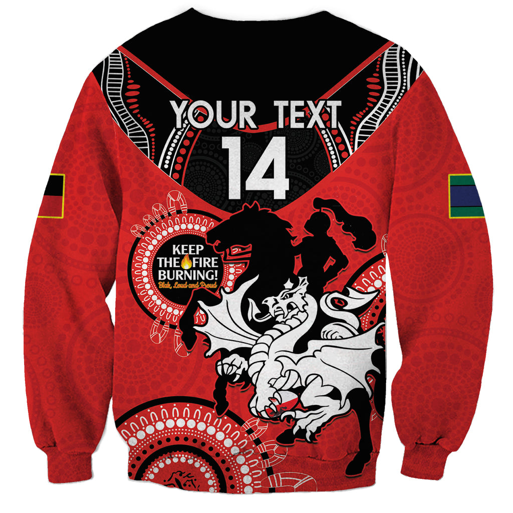 Custom NRL Dragons NAIDOC Week Sweatshirt Keep The Fire Burning Indigenous Art