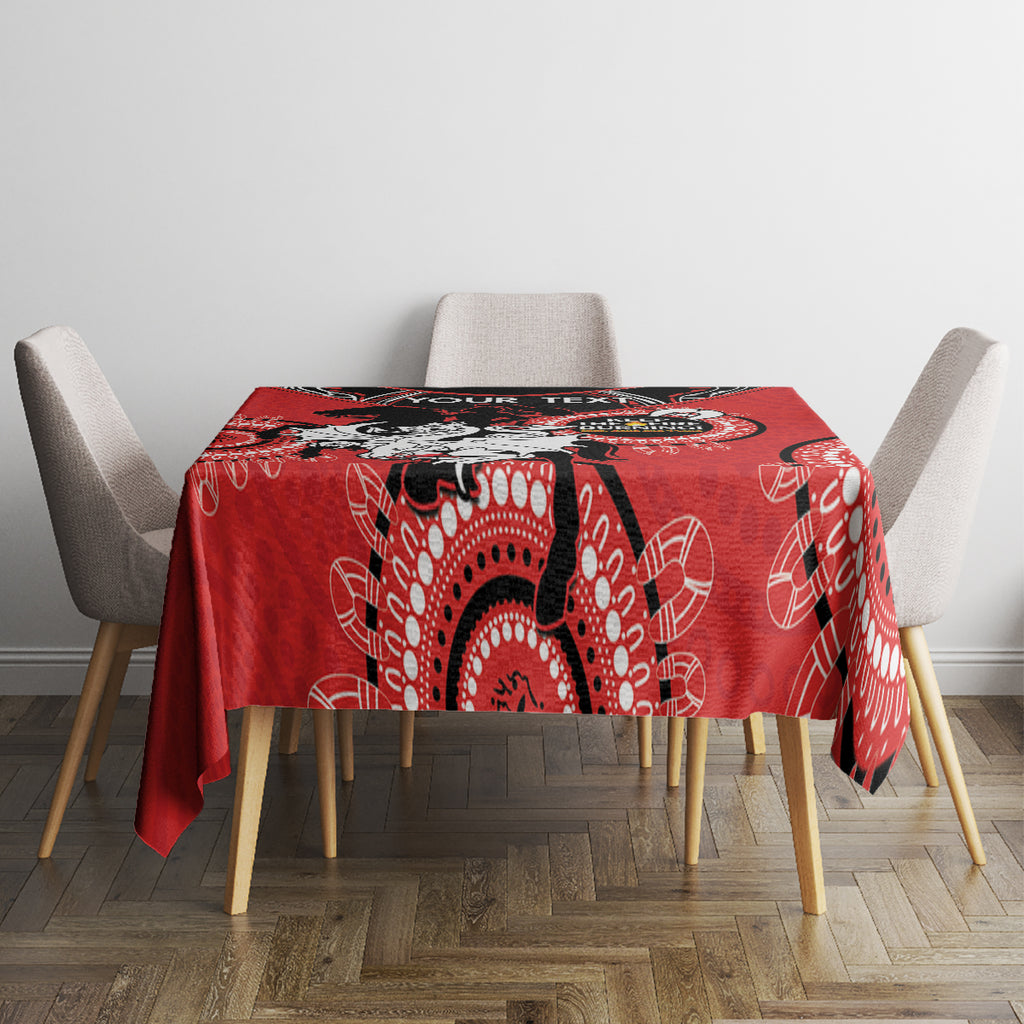 Custom NRL Dragons NAIDOC Week Tablecloth Keep The Fire Burning Indigenous Art