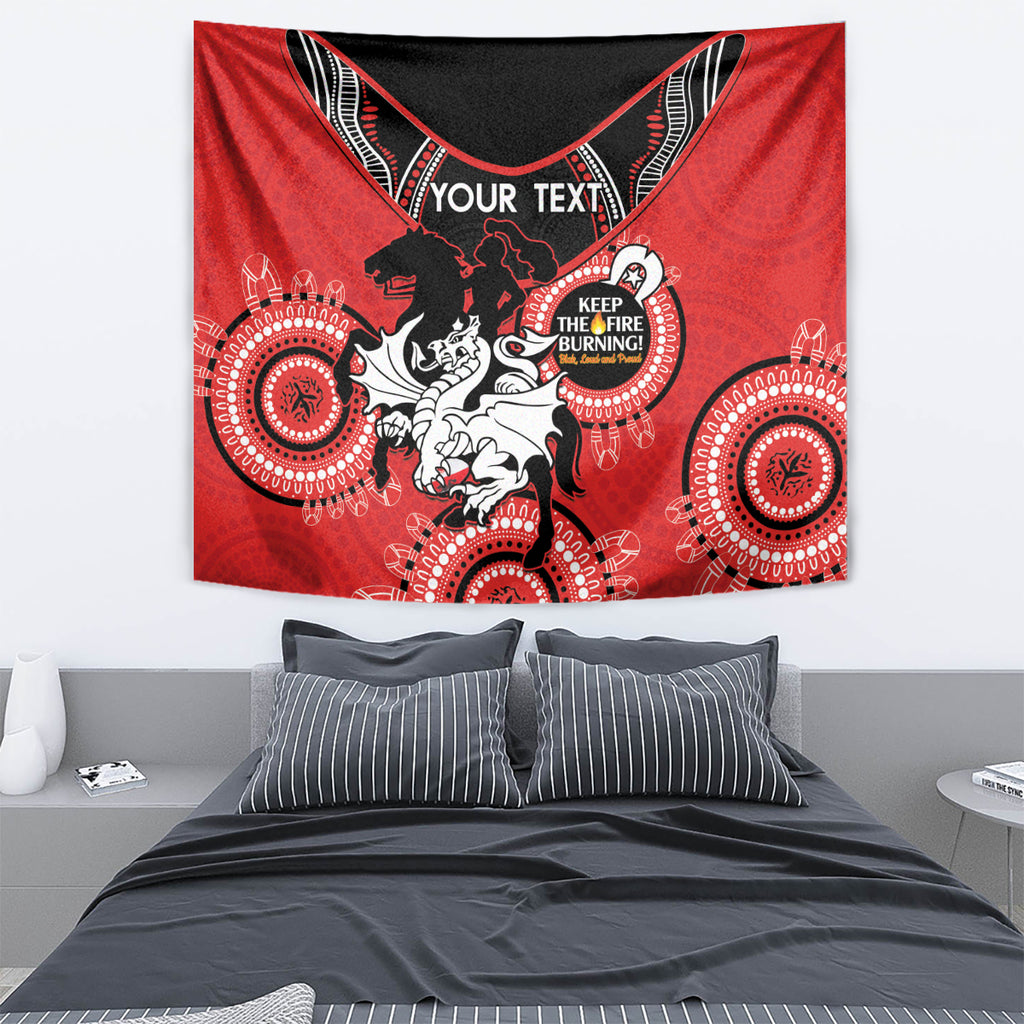 Custom NRL Dragons NAIDOC Week Tapestry Keep The Fire Burning Indigenous Art