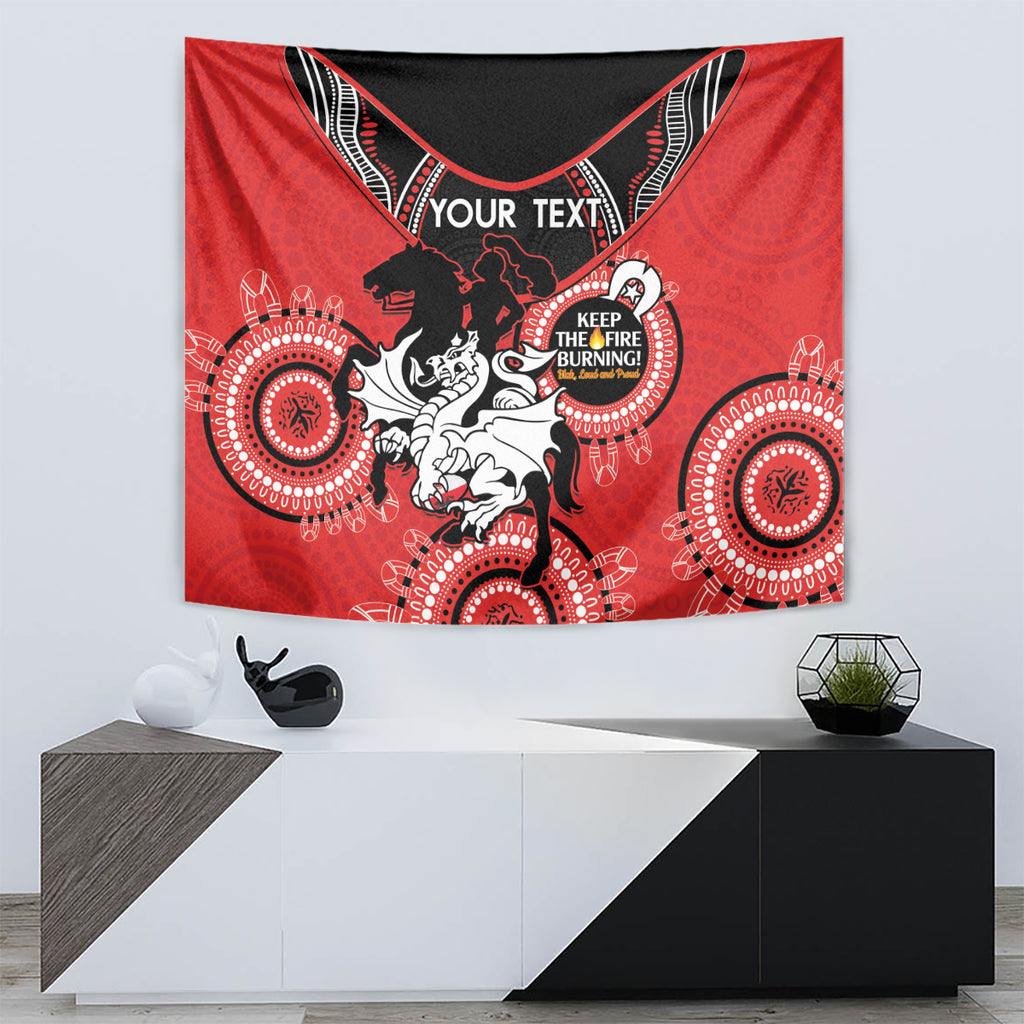 Custom NRL Dragons NAIDOC Week Tapestry Keep The Fire Burning Indigenous Art