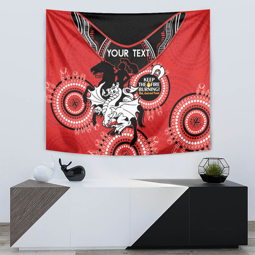 Custom NRL Dragons NAIDOC Week Tapestry Keep The Fire Burning Indigenous Art