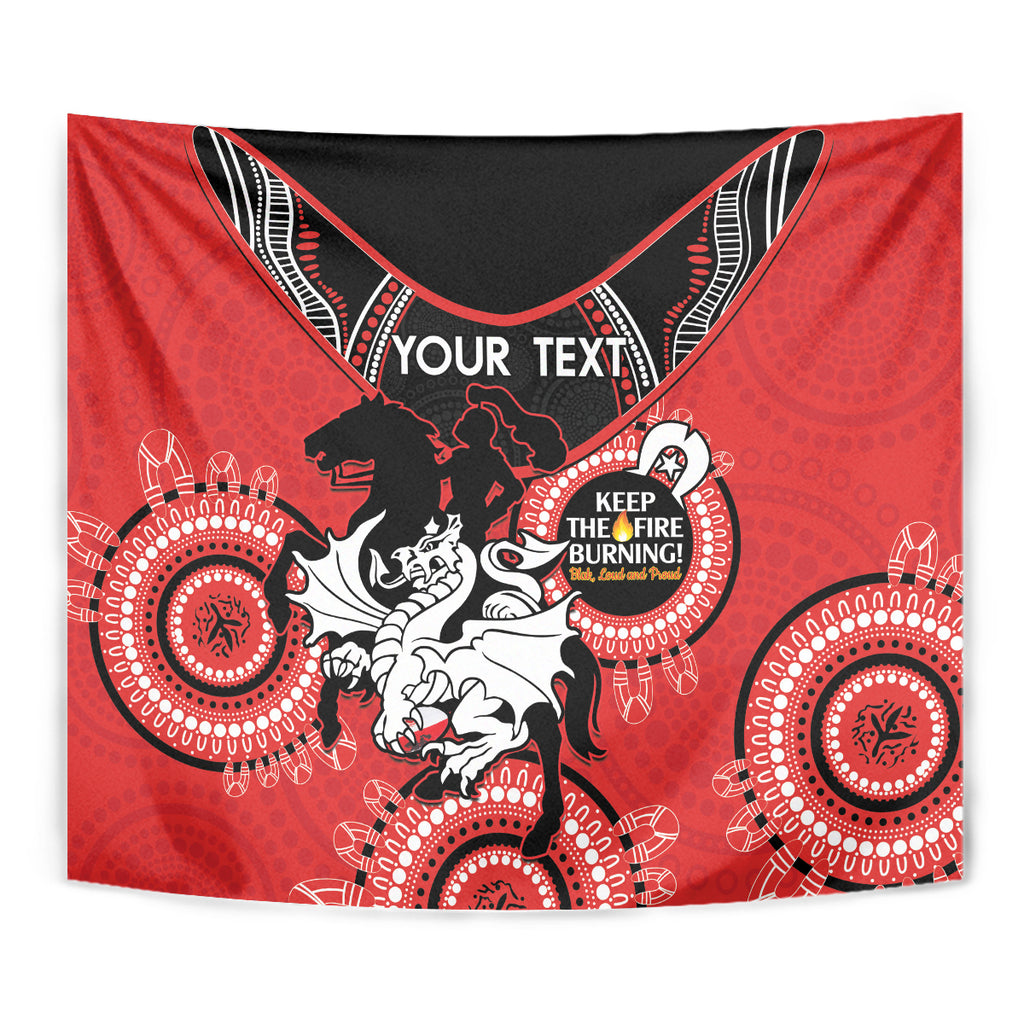 Custom NRL Dragons NAIDOC Week Tapestry Keep The Fire Burning Indigenous Art