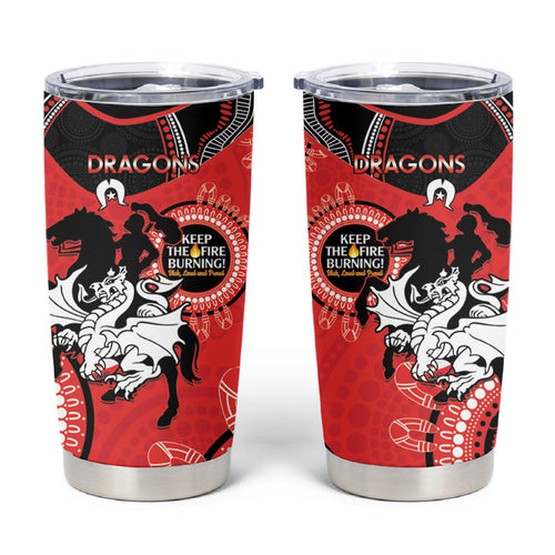 NRL Dragons NAIDOC Week Tumbler Cup Keep The Fire Burning Indigenous Art