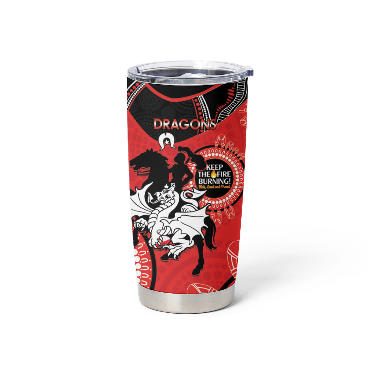 NRL Dragons NAIDOC Week Tumbler Cup Keep The Fire Burning Indigenous Art