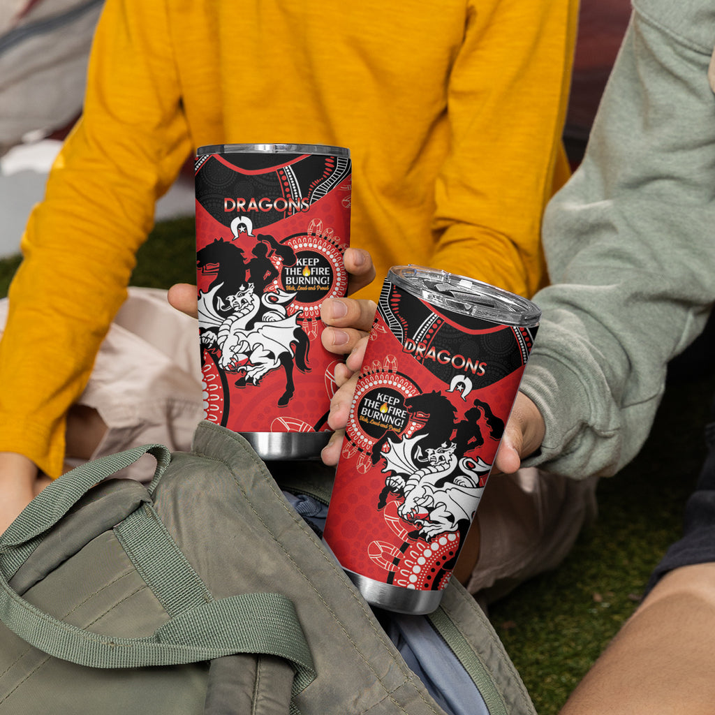 NRL Dragons NAIDOC Week Tumbler Cup Keep The Fire Burning Indigenous Art