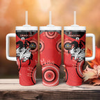 NRL Dragons NAIDOC Week Tumbler With Handle Keep The Fire Burning Indigenous Art