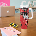 NRL Dragons NAIDOC Week Tumbler With Handle Keep The Fire Burning Indigenous Art