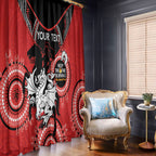 Custom NRL Dragons NAIDOC Week Window Curtain Keep The Fire Burning Indigenous Art