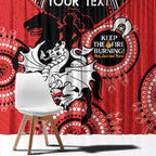 Custom NRL Dragons NAIDOC Week Window Curtain Keep The Fire Burning Indigenous Art