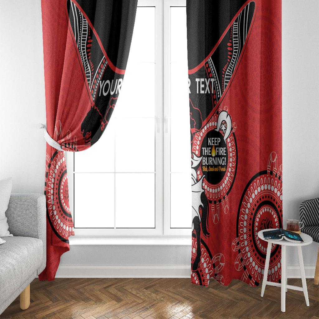 Custom NRL Dragons NAIDOC Week Window Curtain Keep The Fire Burning Indigenous Art